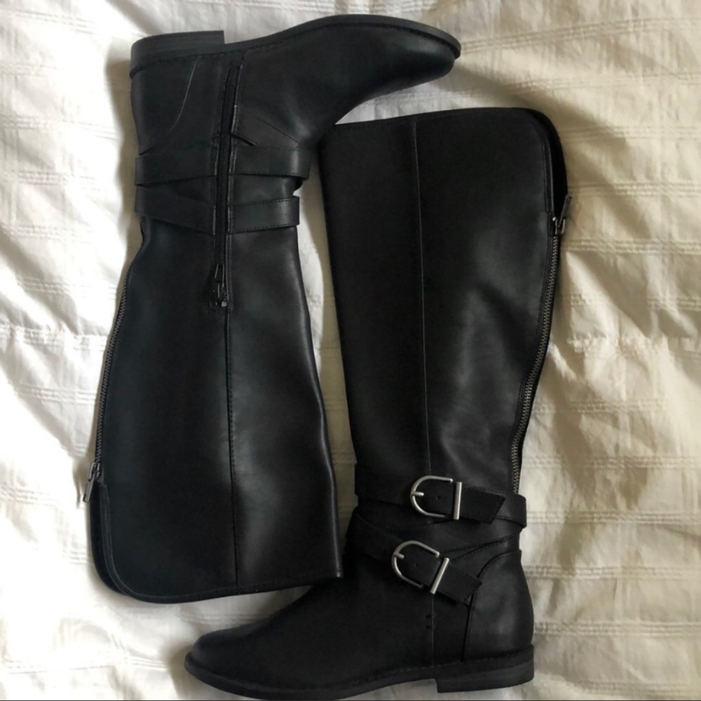 Curfew Scarlet Vegan Black Tall Boots Size 6